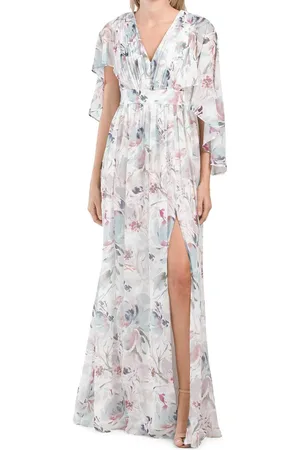 Aidan Mattox MD1E207189 - Cape Sleeve V-Neck Dress