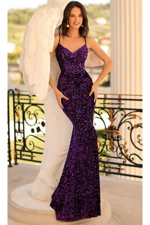 Clarisse 810420 - Spaghetti Strap Sequin Prom Dress