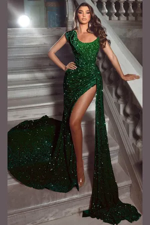 Portia and Scarlett PS24677E - One Shoulder Shimmer Evening Gown