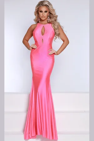 Johnathan Kayne 2663 - Jewel Neck Cutouts Evening Gown