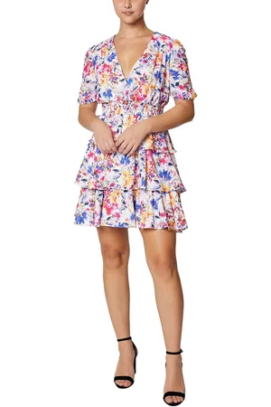 LAUNDRY HV03D01 - Floral Tiered Casual Dress