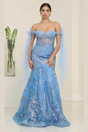 May Queen RQ8121 - Sequin Mermaid Evening Gown