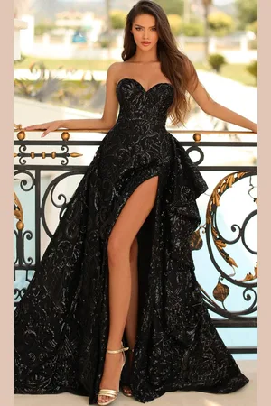 Clarisse 810581 - Sequin Overskirt Prom Dress