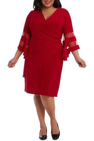 R & M Richards 3561 - Bell Sleeve Sheath Dress