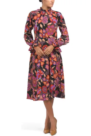 Donna Morgan D9147M - High Neck Long Sleeve Formal Dress