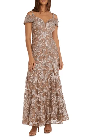 R & M Richards 9439 - Cold Shoulder Sweetheart Evening Dress