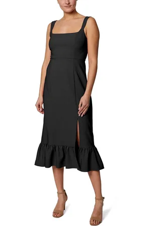 LAUNDRY HU05D09 - Ruffled Hem Long Dress