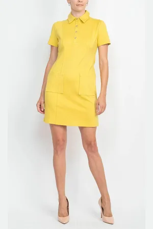 London Times T6053M - Collared Sheath Casual Dress