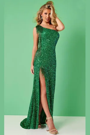 Rachel Allan 70361 - Fringed One Shoulder Prom Dress