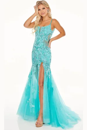 Rachel Allan 70275 - Lace Trumpet Prom Dress