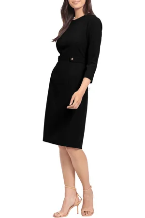 London Times T6566M - Quarter Sleeve Sheath Dress