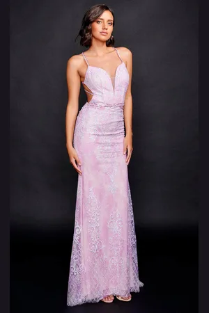 Nina Canacci 8216 - Ornate Waisline Prom Gown