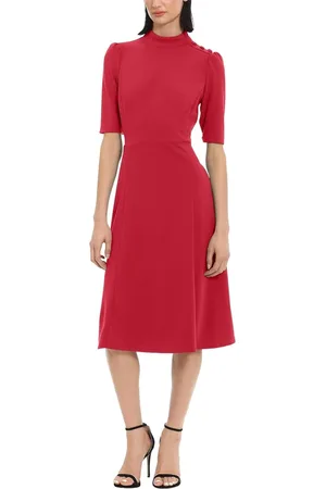 Donna Morgan D6953M - High Neck A-Line Dress