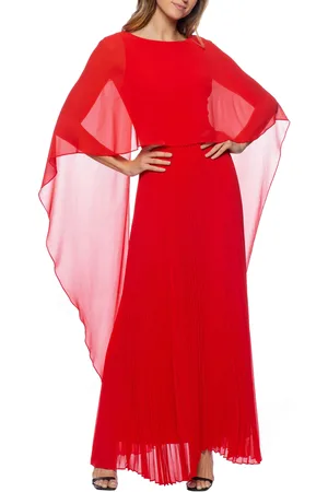 Marina 268029 - Capelet Pleated Evening Dress