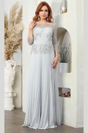 May Queen MQ2007 - Illusion Bateau Embellished Evening Dress