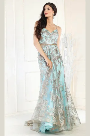 May Queen MQ1951 - Glitter Ornate Prom Dress