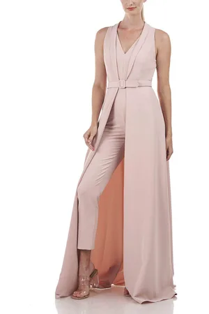 Kay Unger 5549274 - Belted Overskirt Jumpsuit
