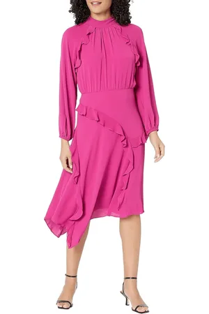 Donna Morgan D8127M - High Neck Ruffle Dress