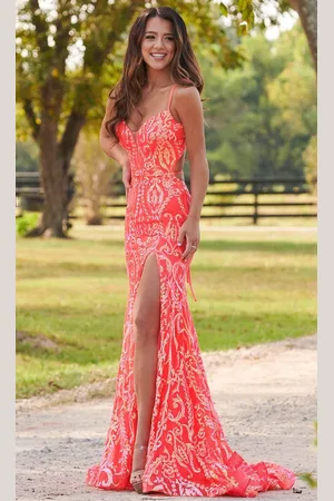 Rachel Allan 70279 - Sequin Lace Up Prom Dress