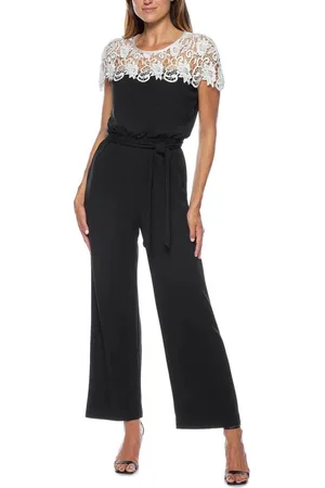 Marina 267772 - Lace Draped Jumpsuit