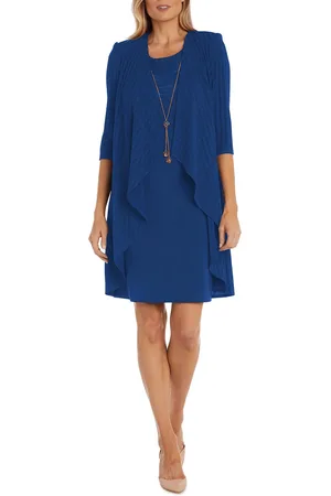 R & M Richards 9785 - Knit Metallic Two-Piece Dress