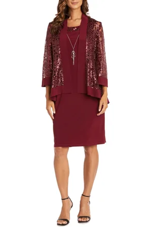 R & M Richards 7387 - Scoop Neck Two-Piece Cocktail Dress