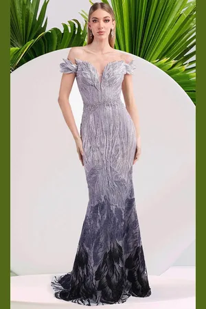 Janique 15150 - Illusion Neckline Beaded Gown