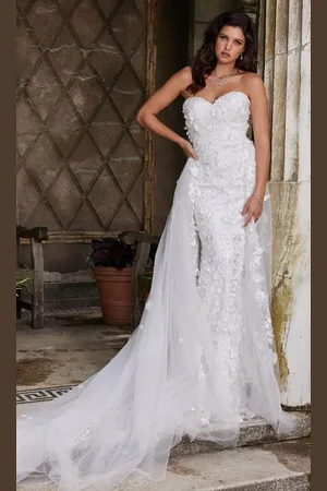 Jovani Bridal JB07452 - Floral Applique Bridal Gown