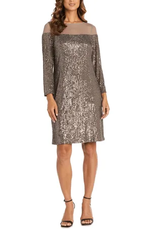 R & M Richards 2428 - Sequin Illusion Jewel Dress