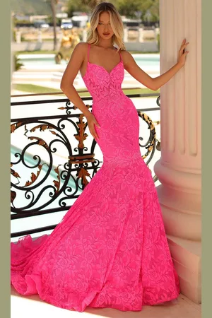 Clarisse 810475 - Floral Lace Mermaid Evening Gown