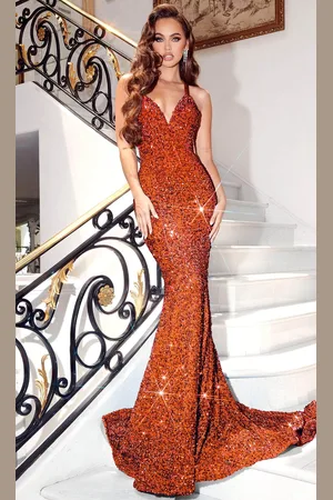 Portia and Scarlett PS23519 - Sequin Mermaid Evening Gown