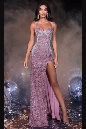 Portia and Scarlett PS23422 - Embellished Sweetheart Classic Prom Gown