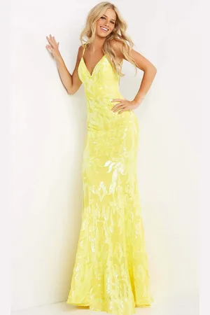 JOVANI 07784 Long Pattern Sequin Gown