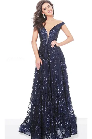 JOVANI 02932 - Off Shoulder Sequin Evening Dress