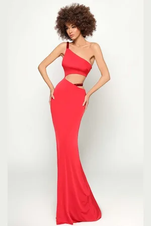 TARIK EDIZ 51004 Fitted Trumpet Evening Dress