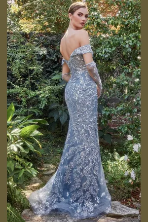 Andrea and Leo A1163 - Off-Shoulder Embellished Evening Gown
