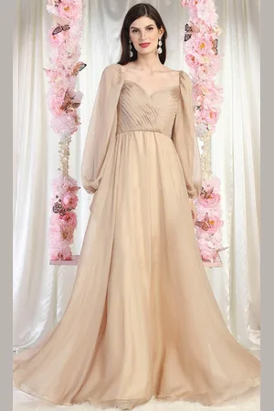 May Queen MQ1990 - Sweetheart Pleated Evening Gown