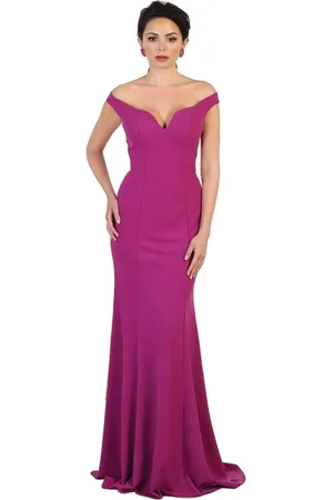 May Queen MQ1489 Off Shoulder Long Sheath Evening Gown