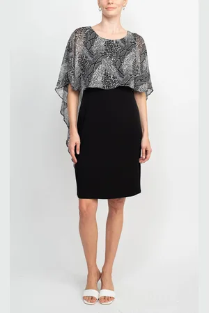 Glamour GVK180 - Animal Printed Cape Dress
