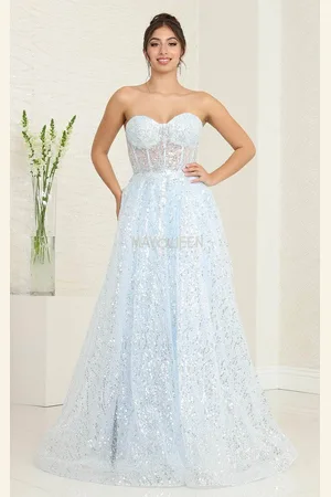 May Queen RQ8077 - Sweetheart A-Line Evening Gown