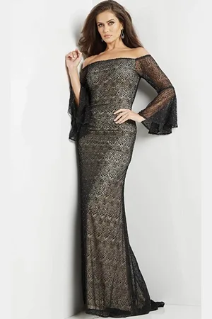 JOVANI 09700 - Lace Off Shoulder Evening Dress