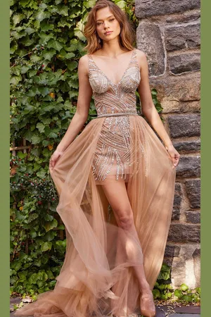 JOVANI 05097 - Beaded Prom Dress With Overskirt