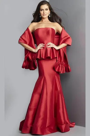 JOVANI 22584 - Strapless Trumpet Evening Gown