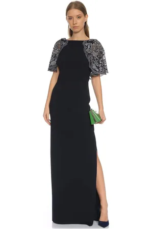 Aidan Mattox MD1E200947 Embellished Short Sleeves Bateau Dress