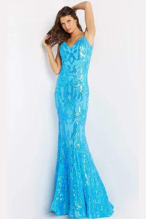 JOVANI 07784 Long Pattern Sequin Gown