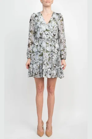 LAUNDRY HU07D29 - Tiered Hem Floral Short Dress