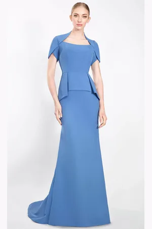 Janique 23009 - Scoop Neck Trumpet Formal Gown