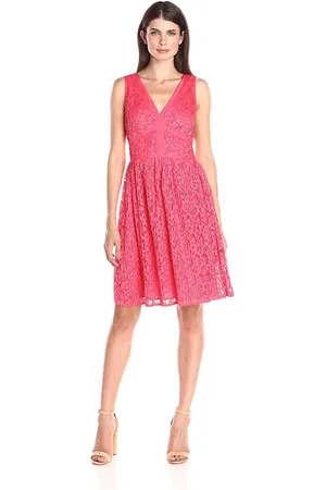 MAGGY G2521M Pleated Floral Lace Dress