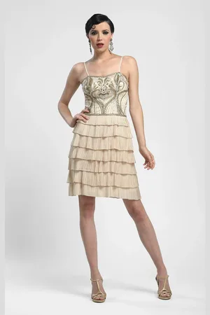 Sue Wong N4100 Sleeveless Tiered Ruffle Cocktail Dress