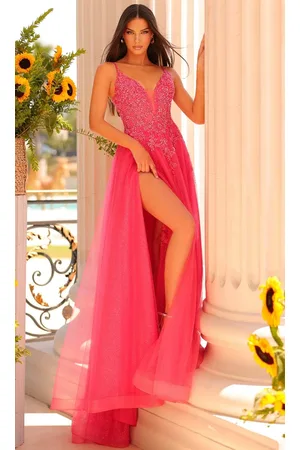 Clarisse 811214 - Floral Embellished A-Line Prom Gown